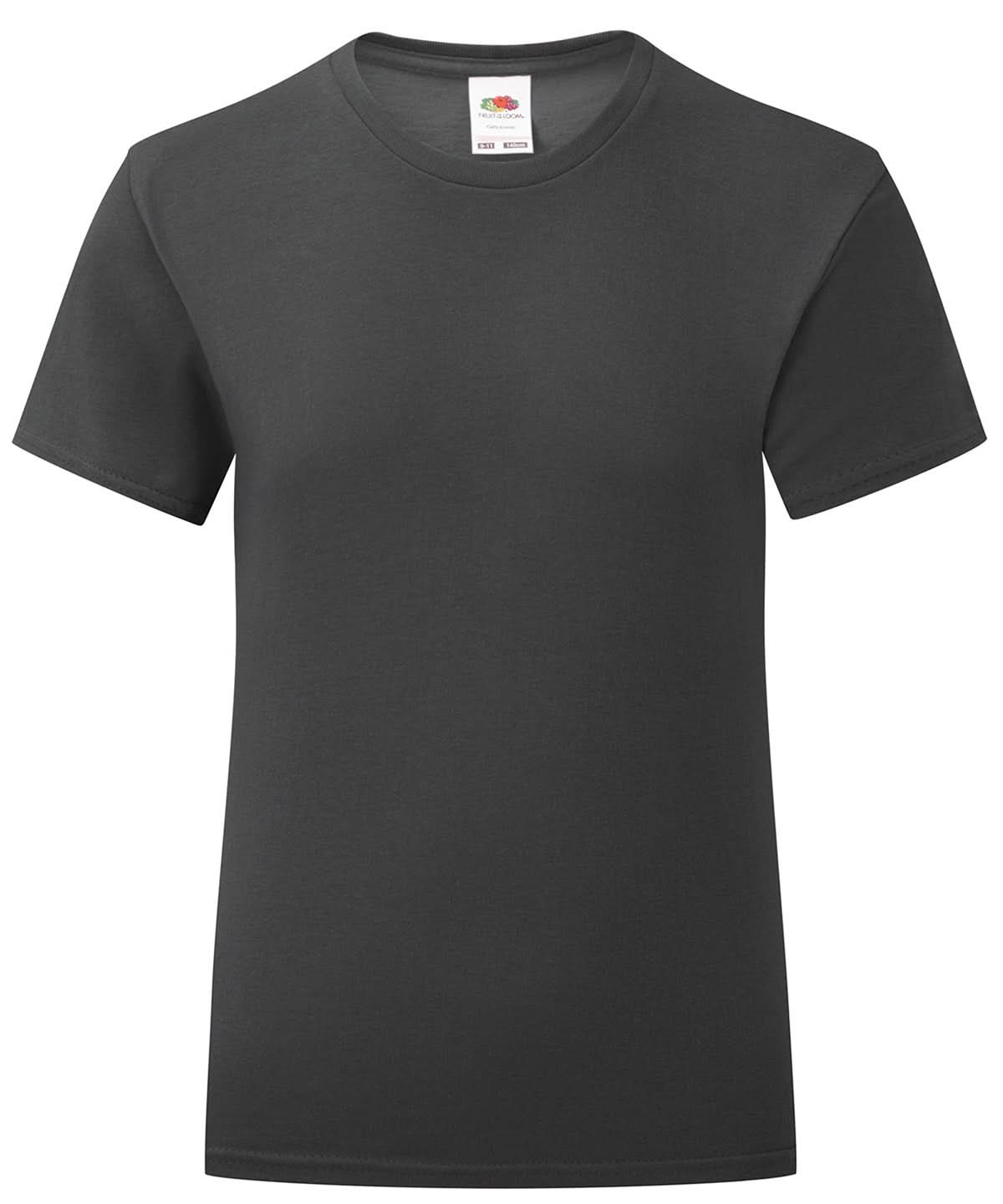 Girls Iconic T SS025 - Black - Customisable T-Shirt