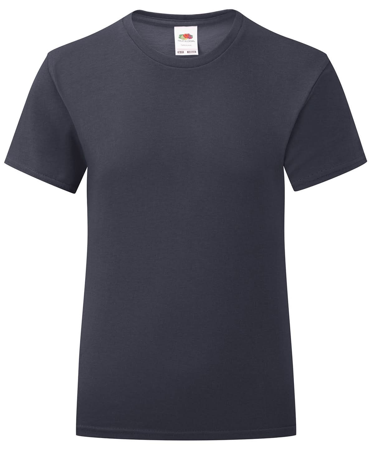 Girls Iconic T SS025 - Deep Navy 7 8 Years - Customisable T-Shirt