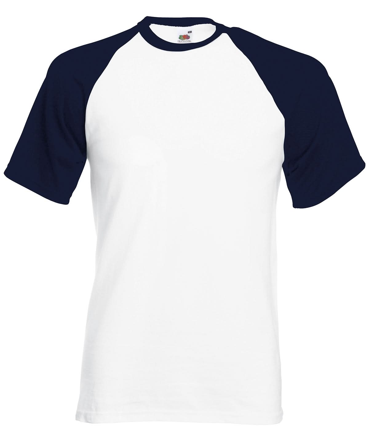 Short Sleeve Baseball T SS026 - White Deep Navy - Customisable T-Shirt