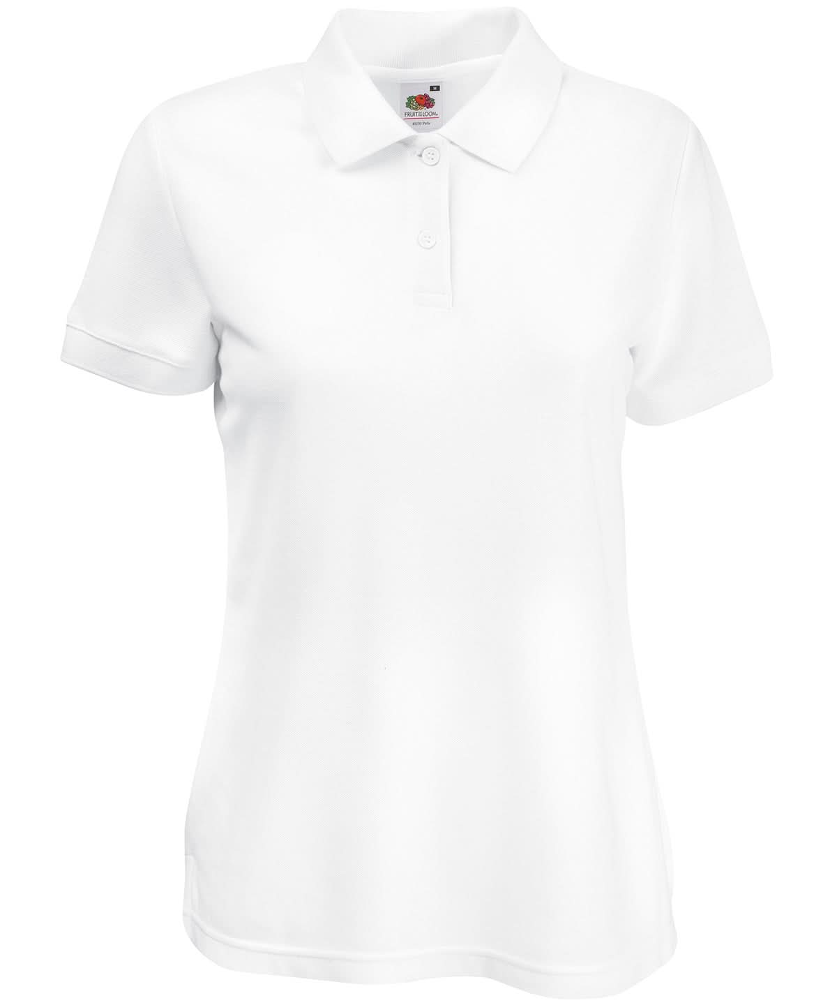 WomenS 6535 Polo SS212 - White - Customisable Polos