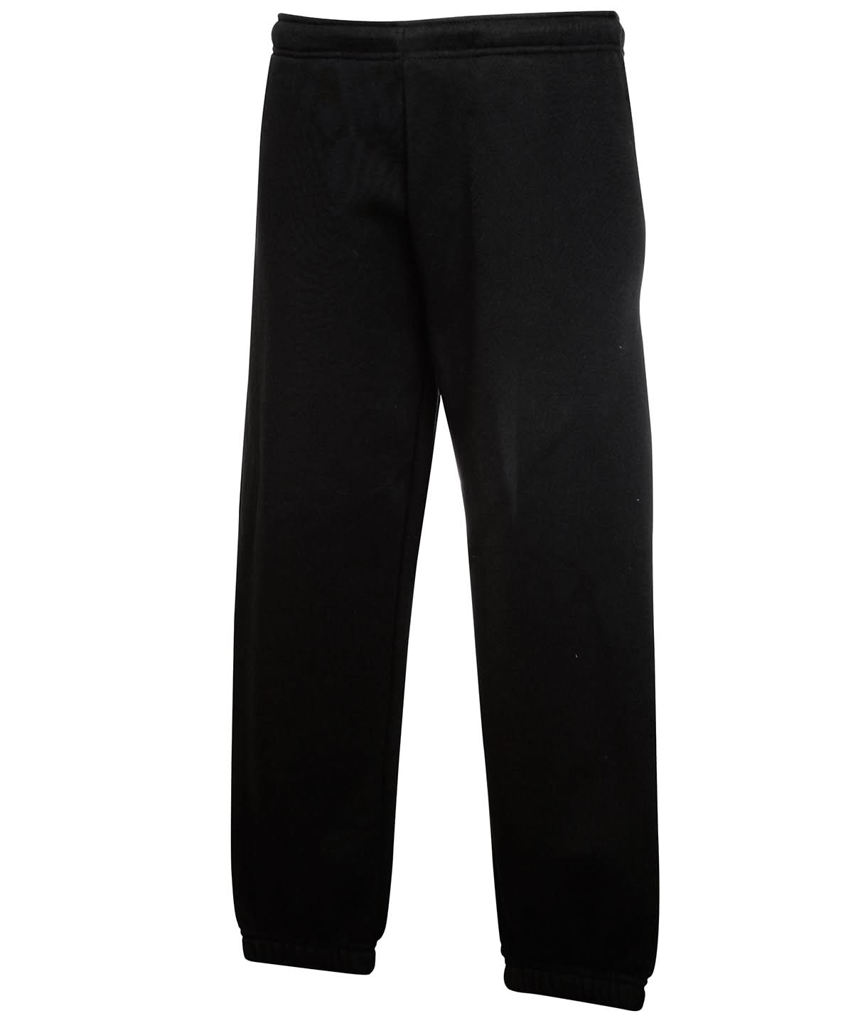 Kids Classic Elasticated Cuff Jog Pants SS323 - Black - Customisable Shorts