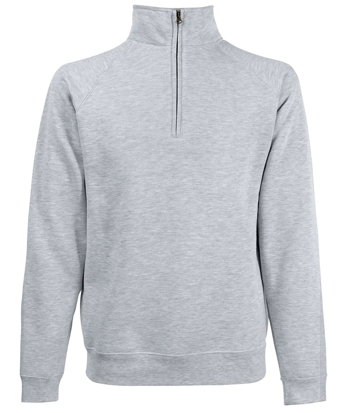 Premium 7030 Zip Neck Sweatshirt SS830 - Heather Grey - Customisable Sweatshirts