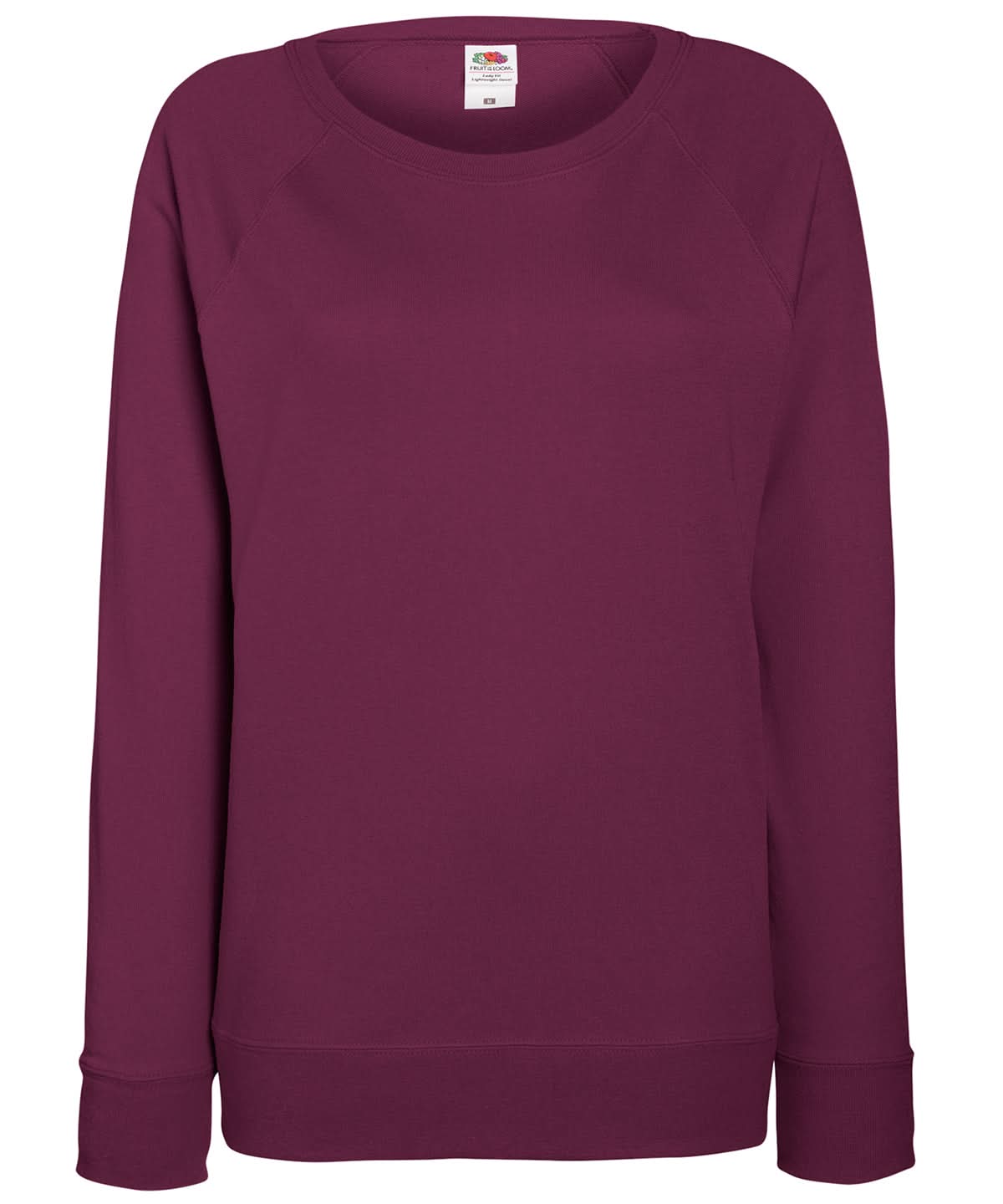 WomenS Lightweight Raglan Sweatshirt SS960 - Burgundy - Customisable Sweatshirts
