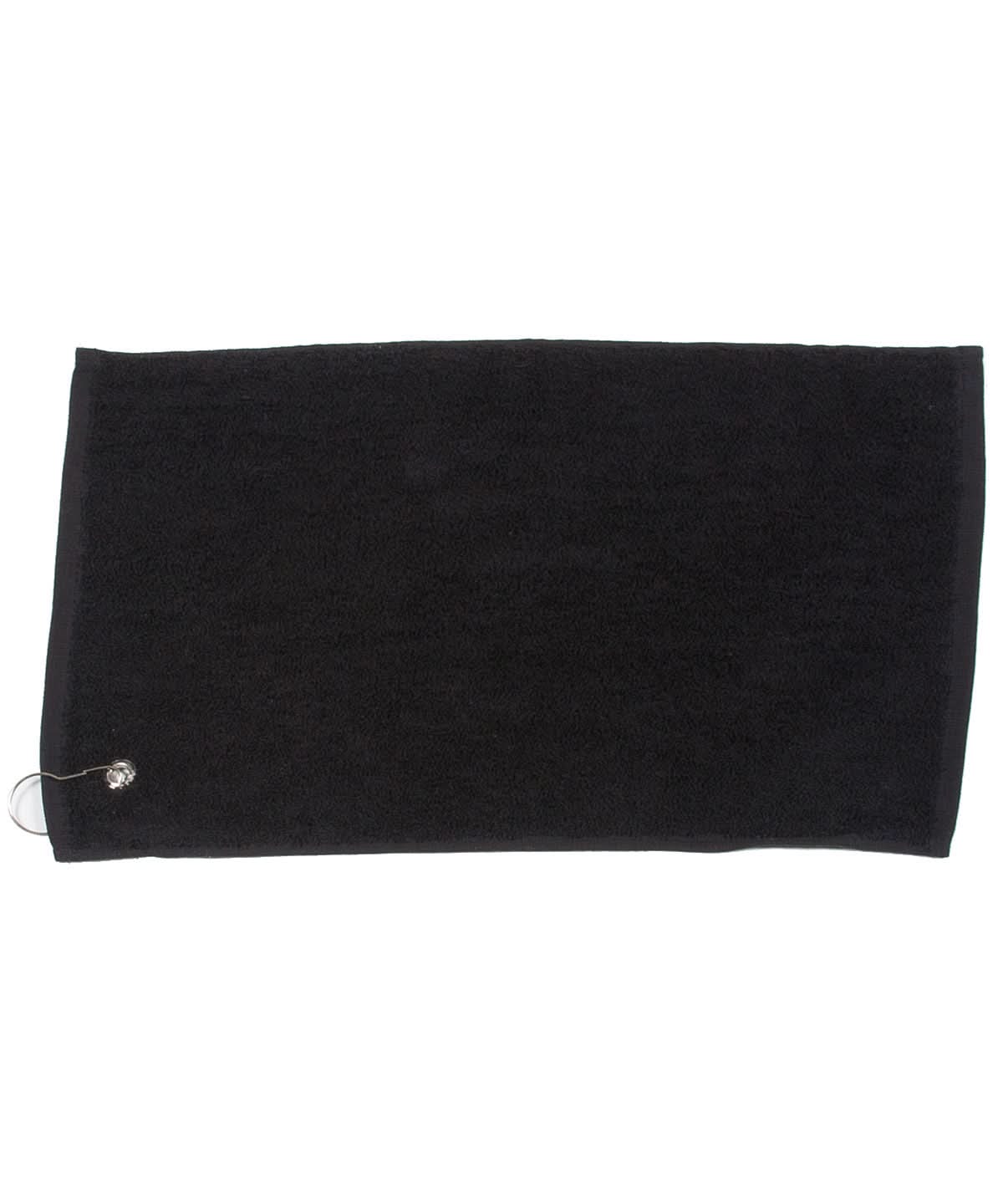 Towel City Luxury range golf towel TC013 - Black One size - Customisable Towels