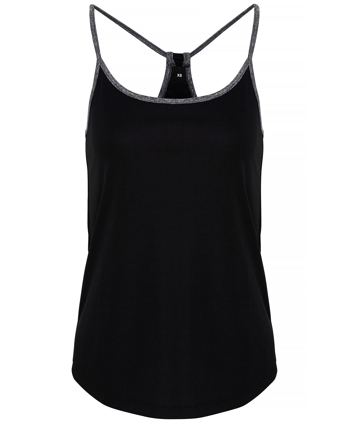 Women's TriDri® yoga vest - TR043 - Black Black Melange - Customisable Vests (t-shirt)