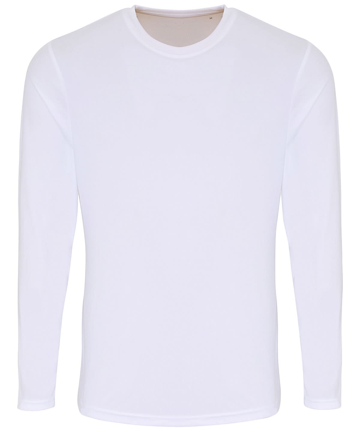 TriDri Tridri Long Sleeve Performance T Shirt TR050 - White - Customisable T-Shirt