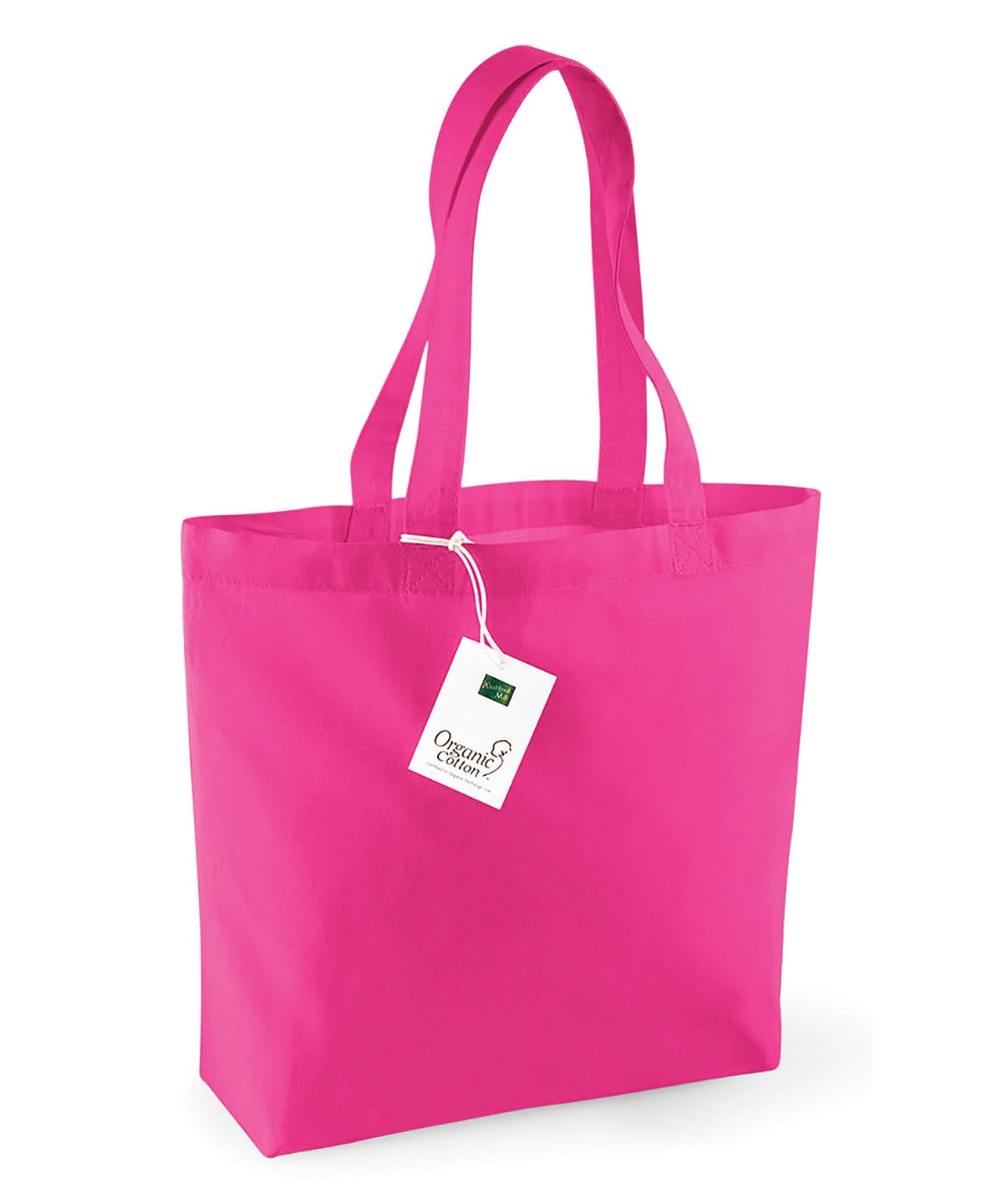 Westford Mill Organic Cotton Shopper WM180 - Fuchsia One size - Customisable Bags