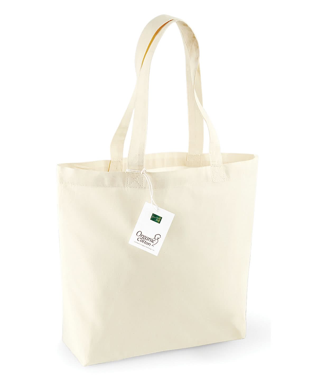 Westford Mill Organic Cotton Shopper WM180 - Natural One size - Customisable Bags