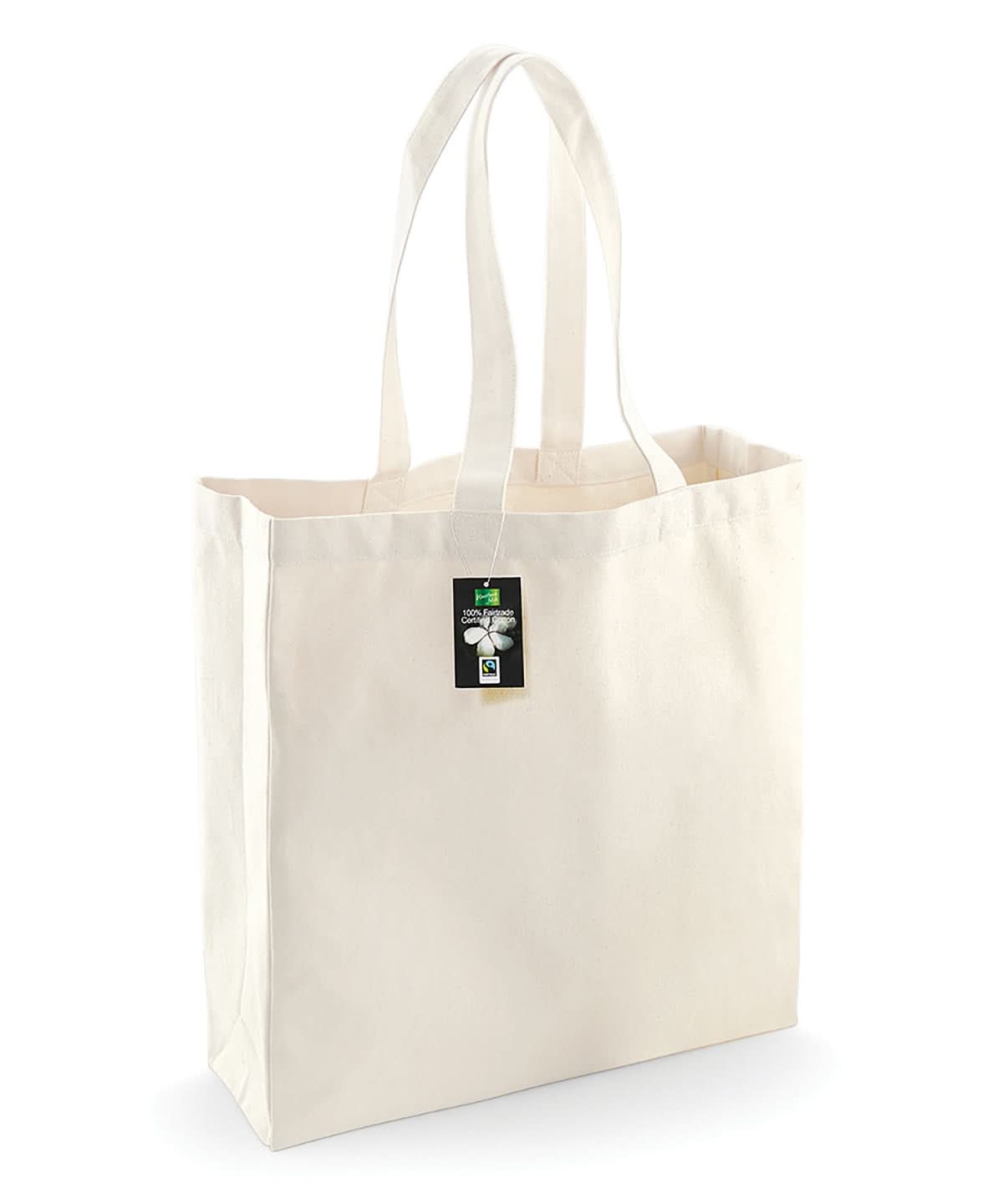 Westford Mill Fairtrade Cotton Classic Shopper WM623 - Natural One size - Customisable Bags
