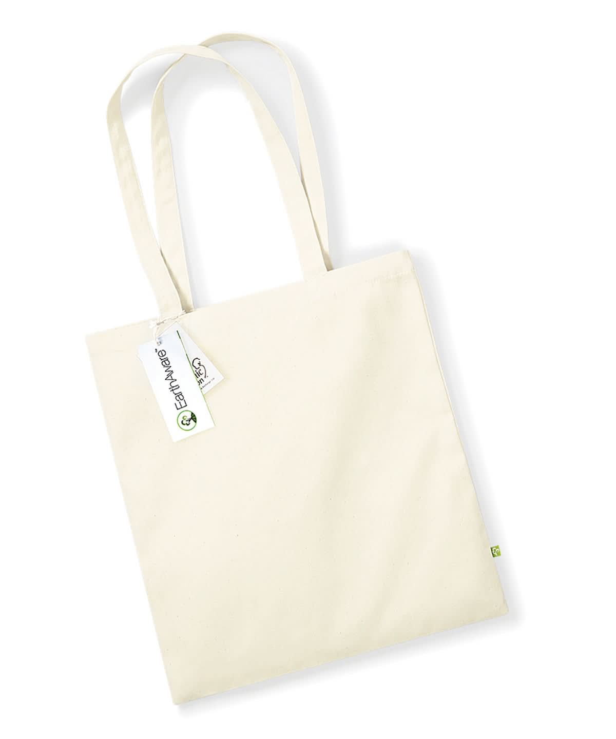 Westford Mill Earthaware Organic Bag For Life WM801 - Natural One size - Customisable Bags