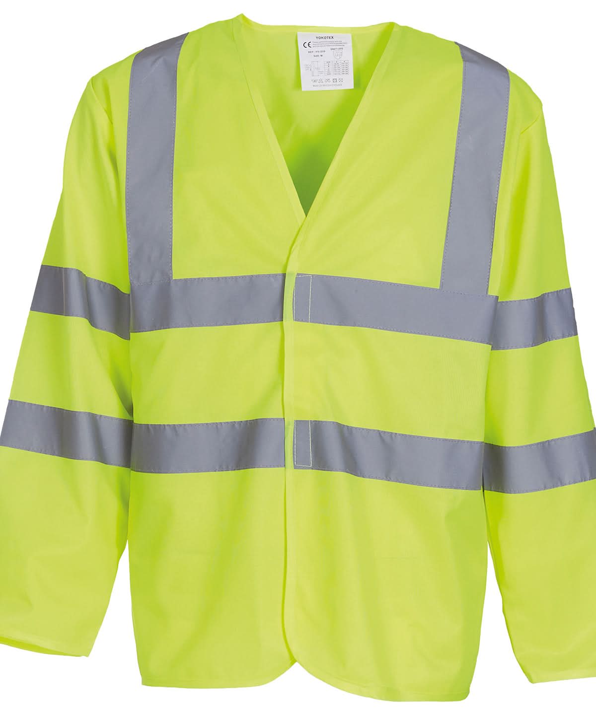 Yoko HV Long Sleeve Waistcoat Hvj200 YK007 - Yellow - Customisable Hi-Vis Vest