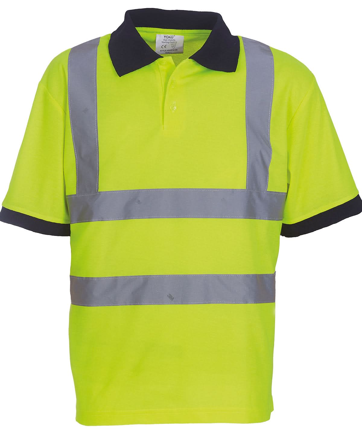 Yoko HV Short Sleeve Polo Hvj210 YK020 - Yellow - Customisable Hi-Vis Polos