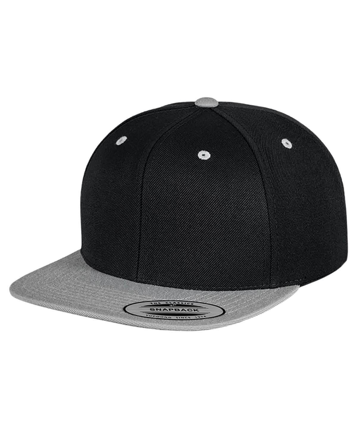 Flexfit By Yupoong The Classic Snapback 2 Tone 6089Mt YP002 - Black Silver One size - Customisable Caps