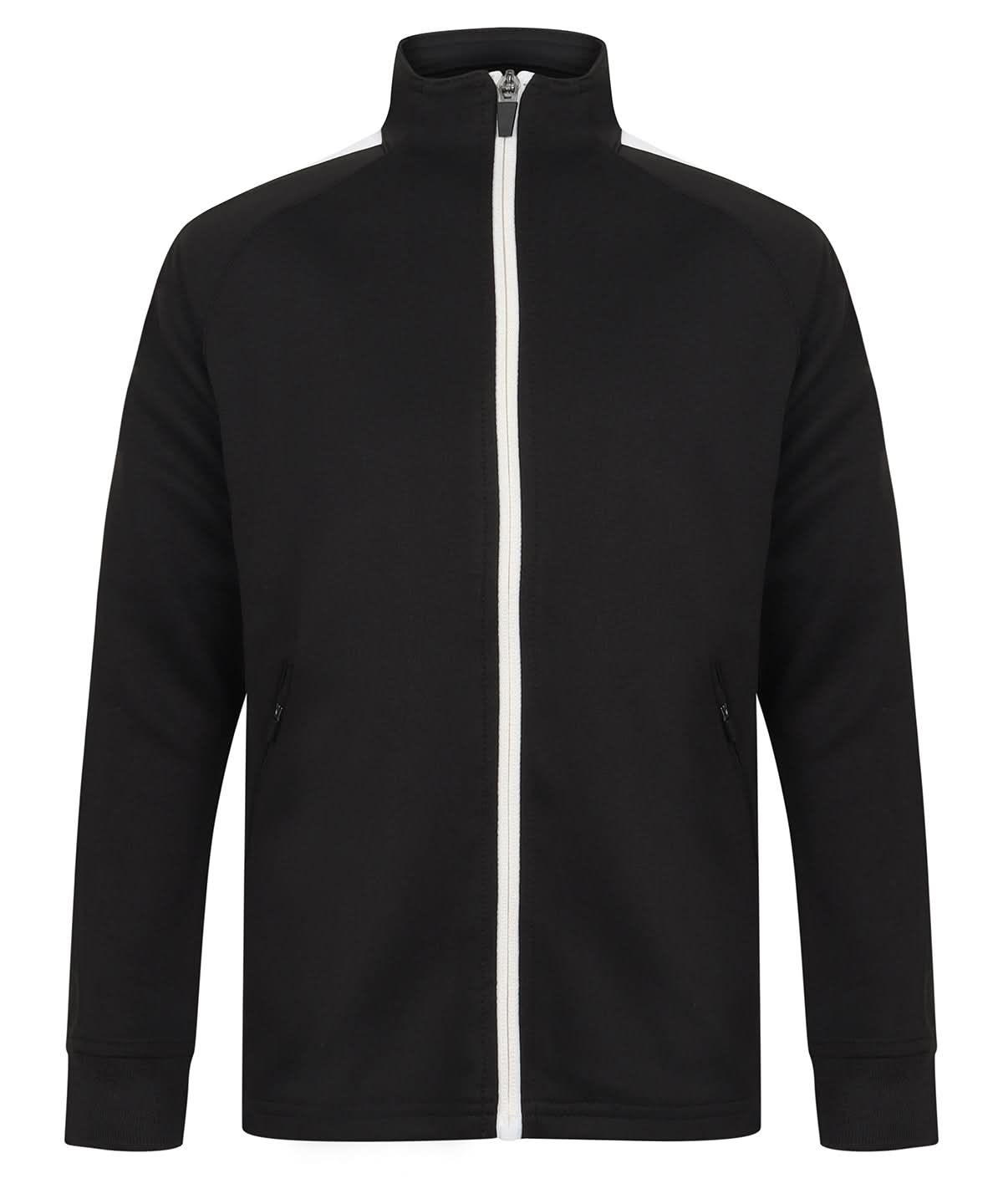 Finden & Hales Finden Hales Kids knitted tracksuit top LV873 - Black White - Customisable Trackwear