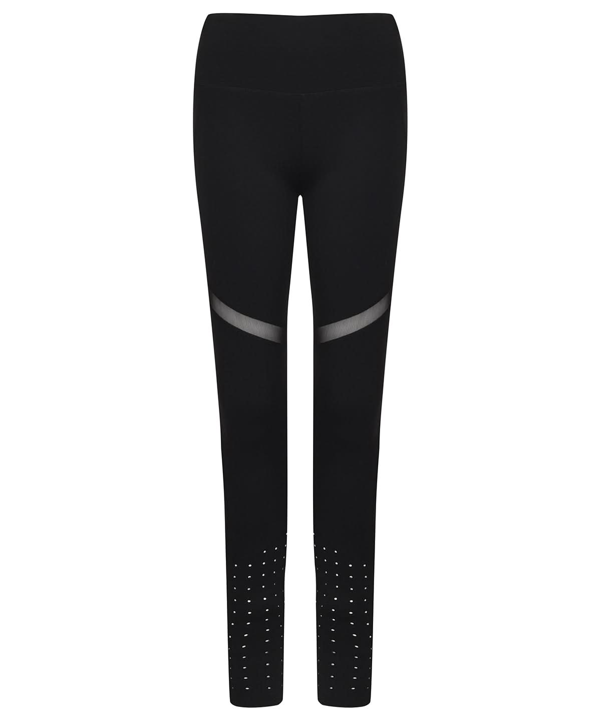 Tombo WomenS Panelled Leggings TL672 - Black - Customisable Leggings