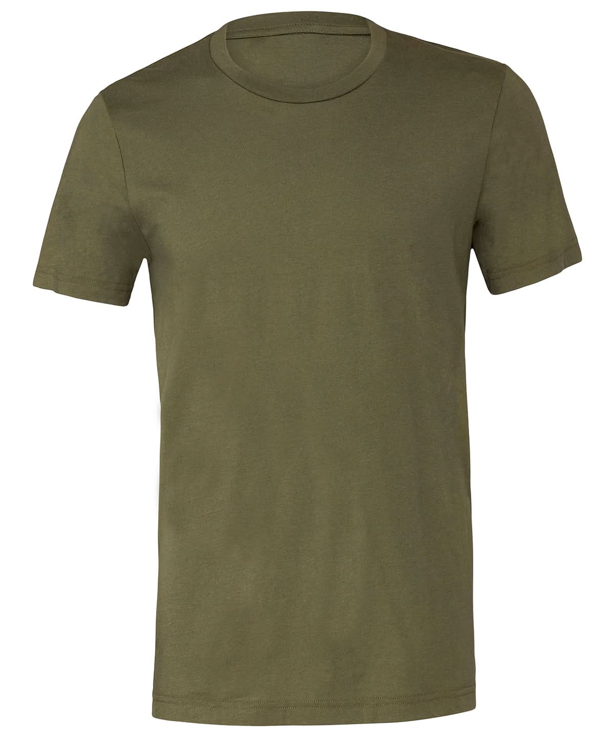 Bella Canvas Unisex Jersey crew neck t shirt Military Green CV001 - Military Green - Customisable T-Shirt