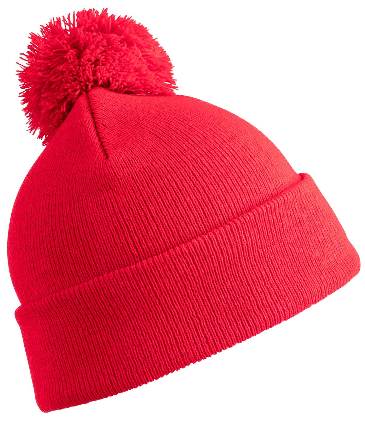 Result Winter Essentials Pom pom beanie RC28X - Red One size - Customisable Beanies