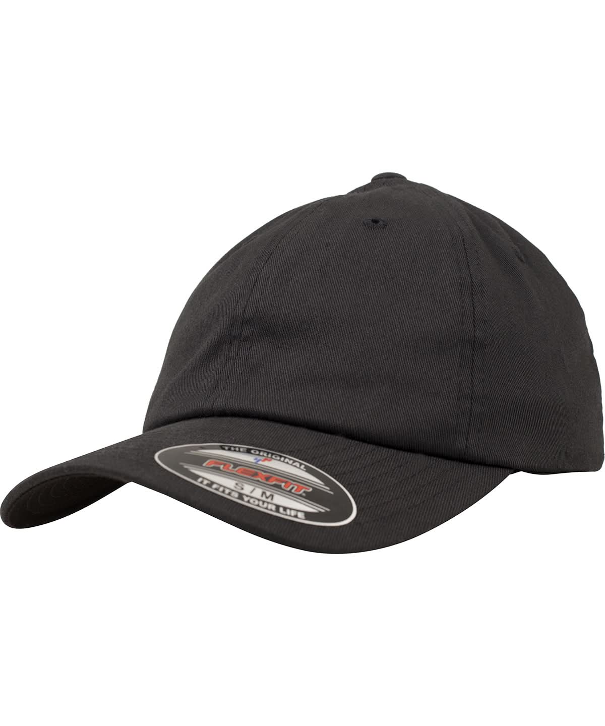 Flexfit By Yupoong Flexfit Cotton Twill Dad Cap 6745 YP055 - Black L XL - Customisable Caps