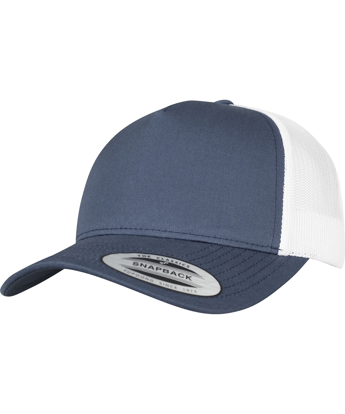 Flexfit By Yupoong 5 Panel Retro Trucker 2 Tone Cap 6506T YP125 - Navy White One size - Customisable Caps