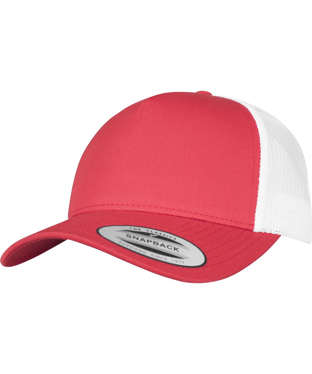 Flexfit By Yupoong 5 Panel Retro Trucker 2 Tone Cap 6506T YP125 - Red White One size - Customisable Caps