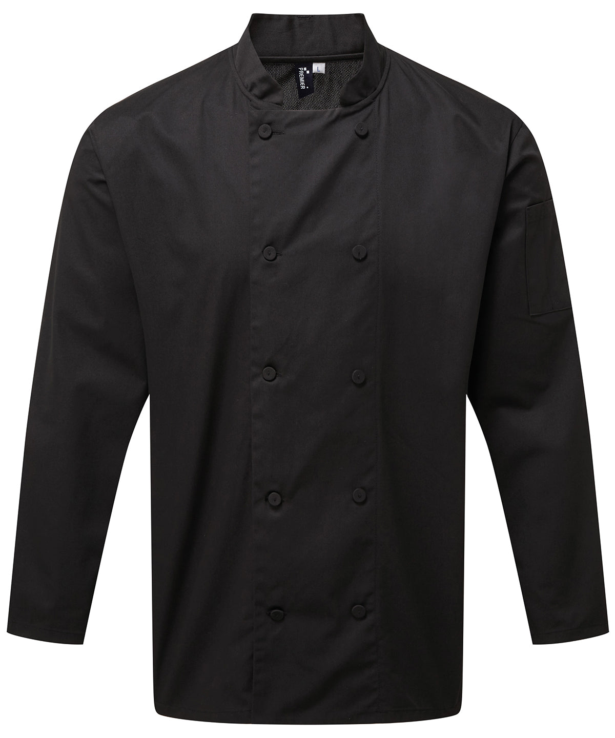 Chef's Coolchecker® long sleeve jacket - PR903 - Black - Customisable Chef Jackets