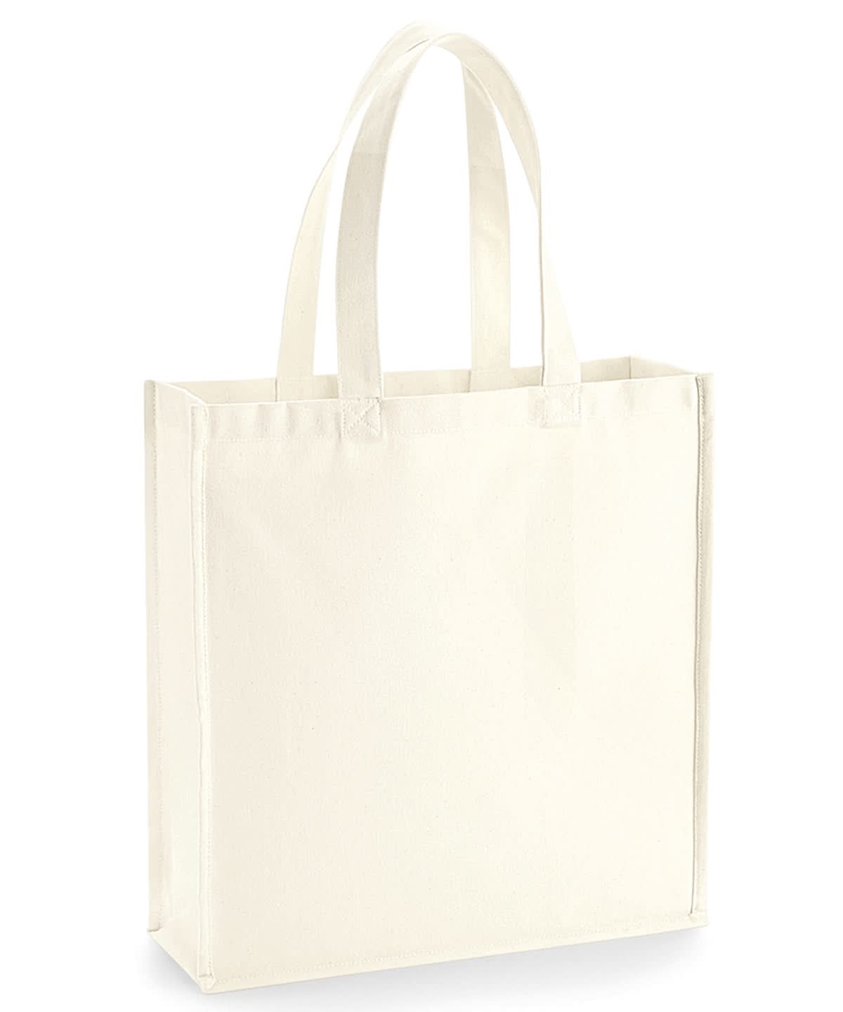 Westford Mill Gallery Canvas Tote WM600 - Natural One size - Customisable Bags