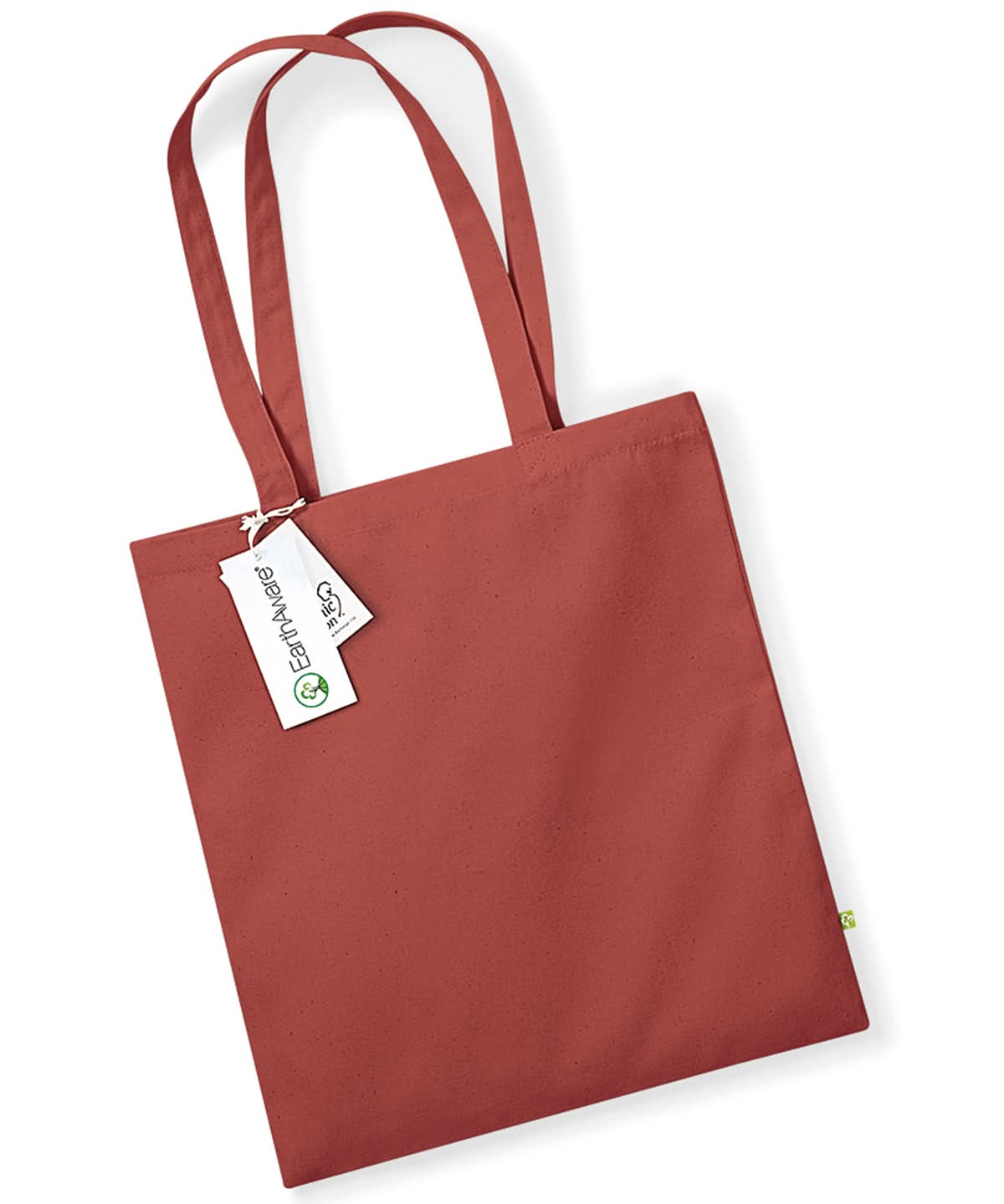 Westford Mill Earthaware Organic Bag For Life WM801 - Orange Rust One size - Customisable Bags