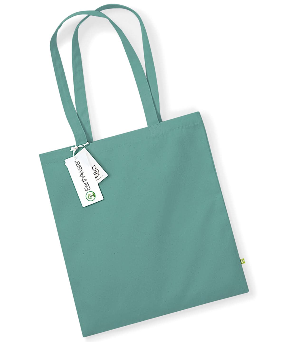 Westford Mill Earthaware Organic Bag For Life WM801 - Sage Green One size - Customisable Bags