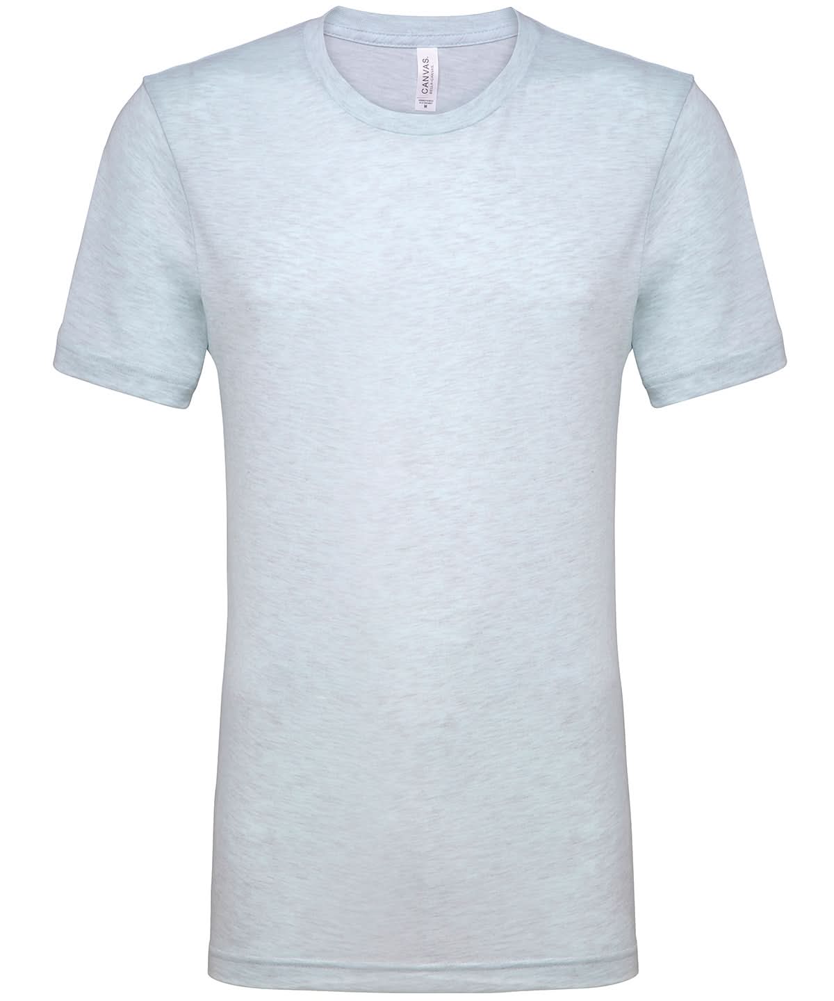 Bella Canvas Unisex heather CVC short sleeve t shirt Heather Prism Ice Blue CV01H - Heather Prism Ice Blue - Customisable T-Shirt