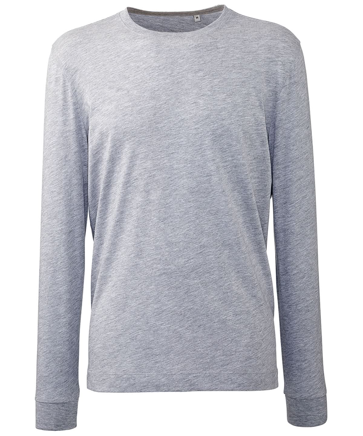 Anthem Mens long sleeve t shirt AM011 - Grey Marl - Customisable T-Shirt