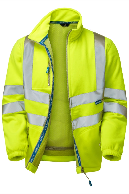 Interactive Fleece Jacket Yellow Recycled Content - P507 - - Customisable Mid-Layers