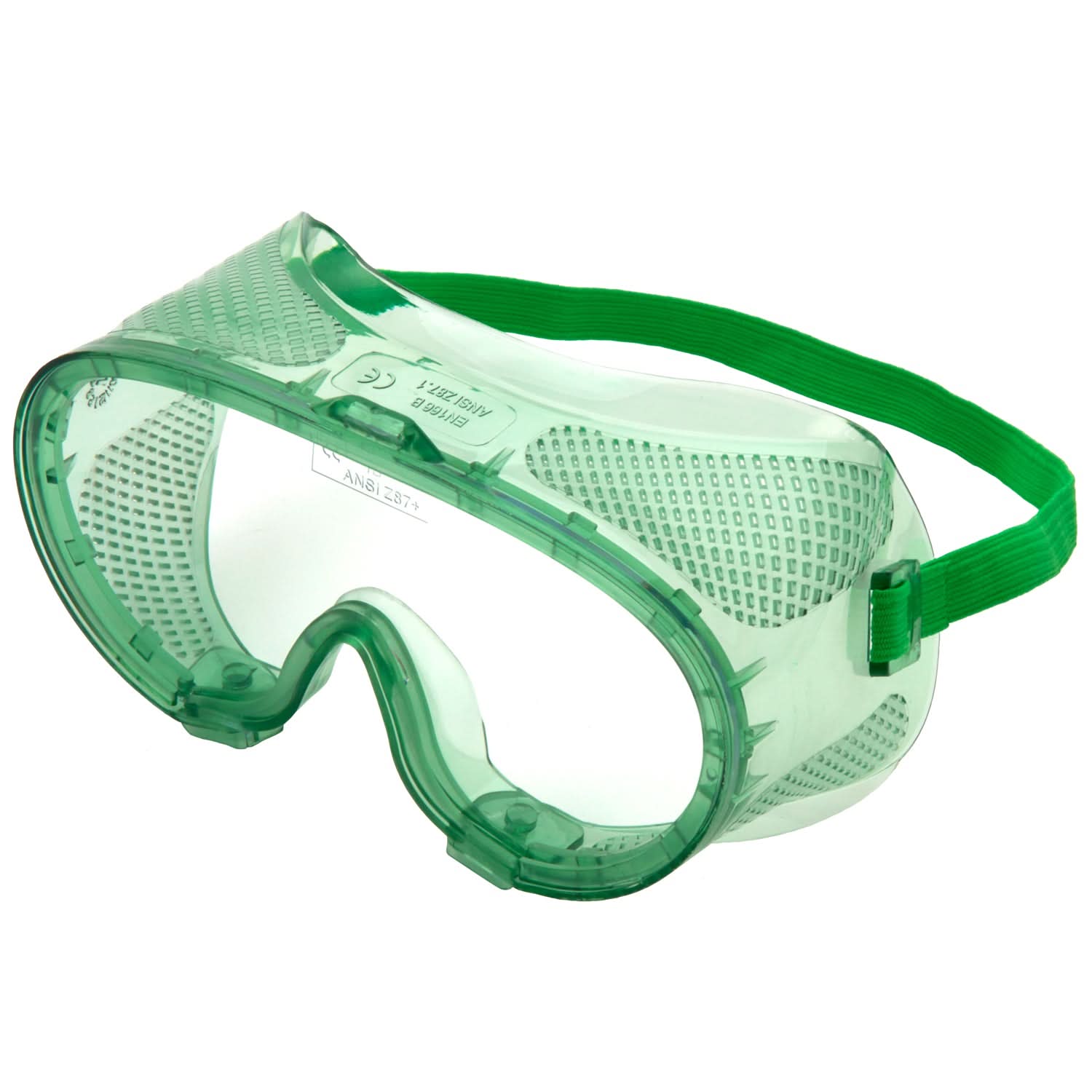 E30 Anti-Scratch Adjustable Safety Goggles - P32 - Clear Green One Size - Customisable Eyewear Protection