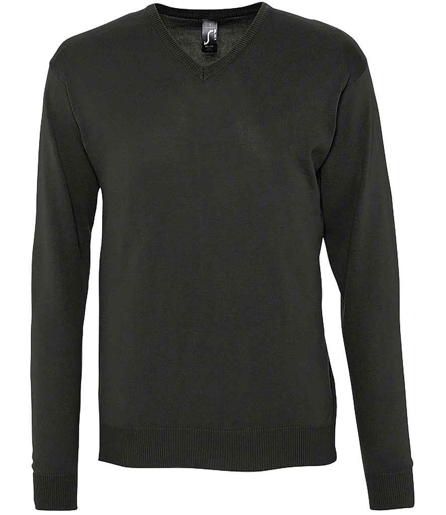 SOL'S Galaxy Cotton Acrylic V Neck Sweater - 90000 - Black - Customisable Jumper