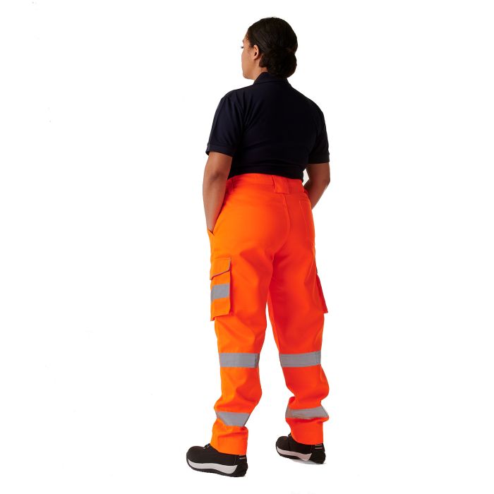 Ladies Hi Vis Orange Hana Combat Trouser - HV311 - - Customisable Trousers