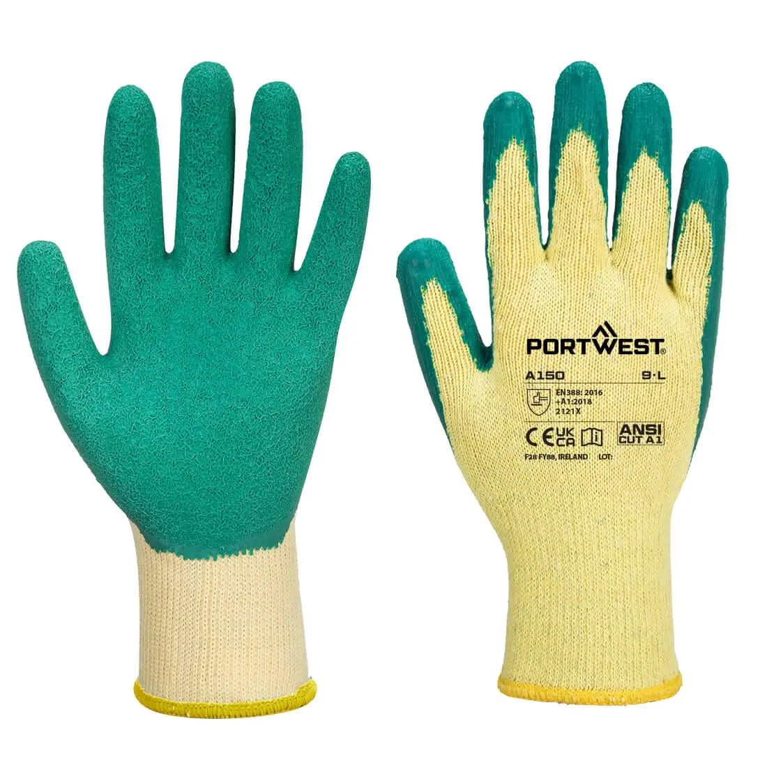 Grip 10 Latex Economy Glove A150 - Green - Customisable Grip Gloves