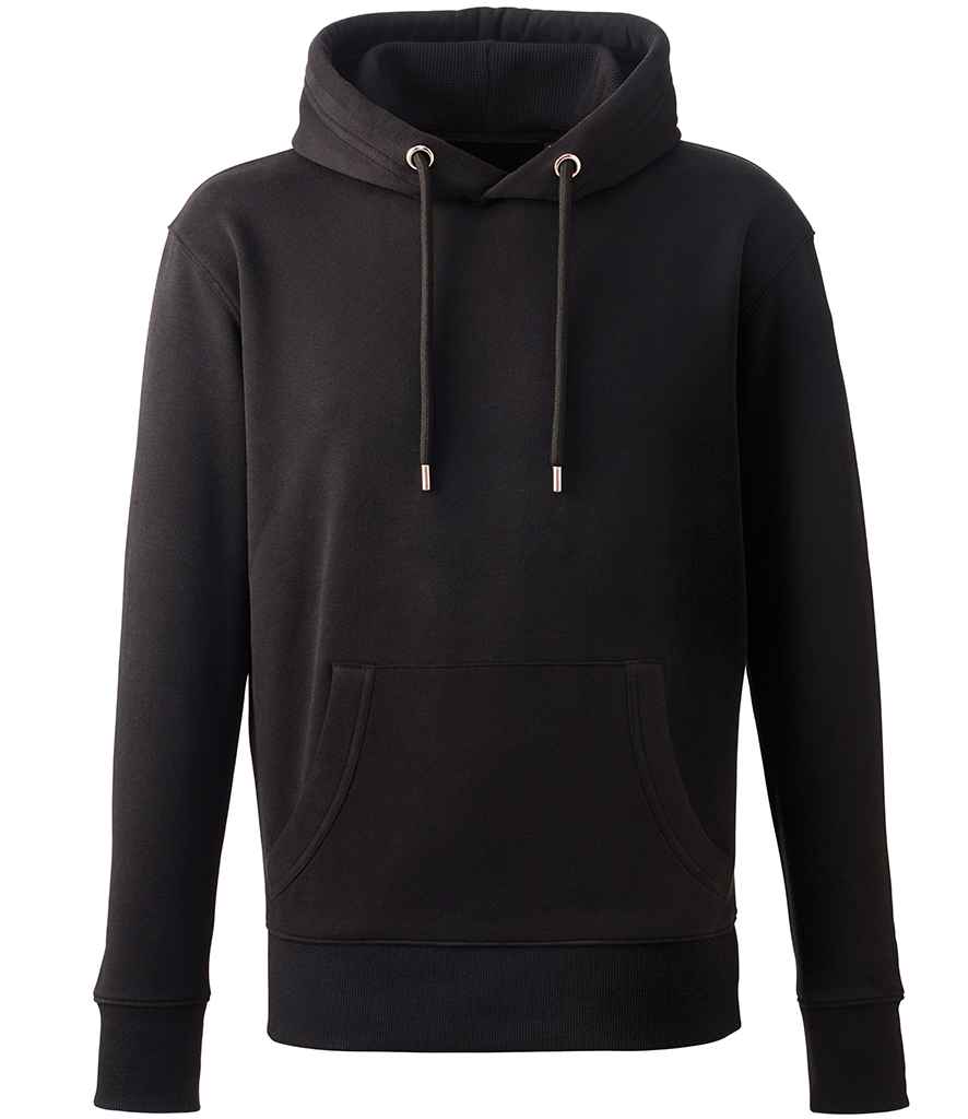 Anthem Organic Hoodie - AM01 - Black - Customisable Hood