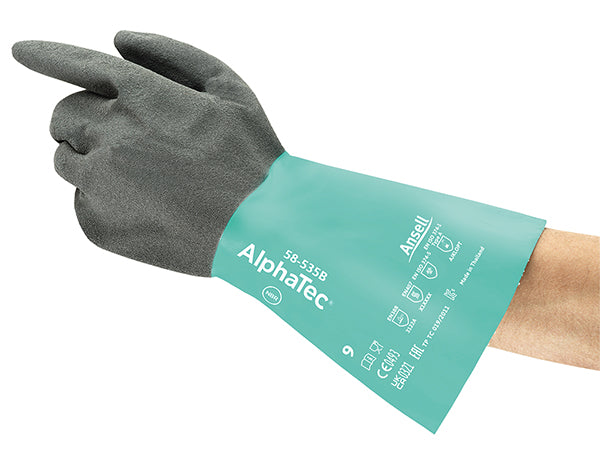 Ansell Alphatec B Glove An58 535 Bn - Green Black - Customisable Nitrile