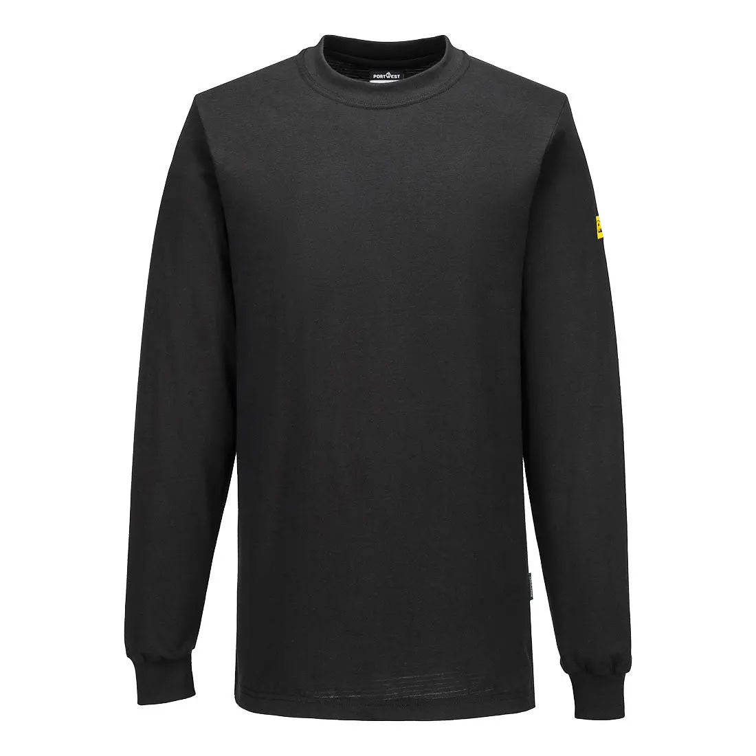 Anti Static Esd T Shirt L/S As22 - Black - Customisable T-Shirt