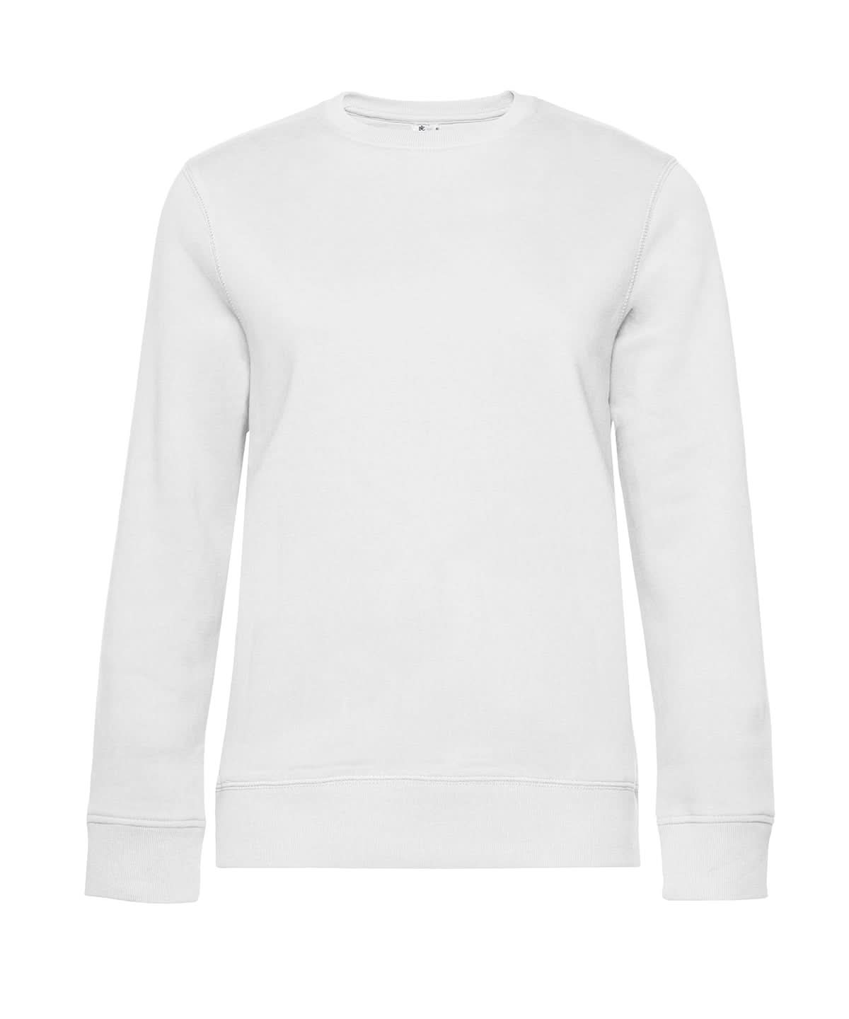 B&C Collection Queen crew neck B010F - White - Customisable Sweatshirts