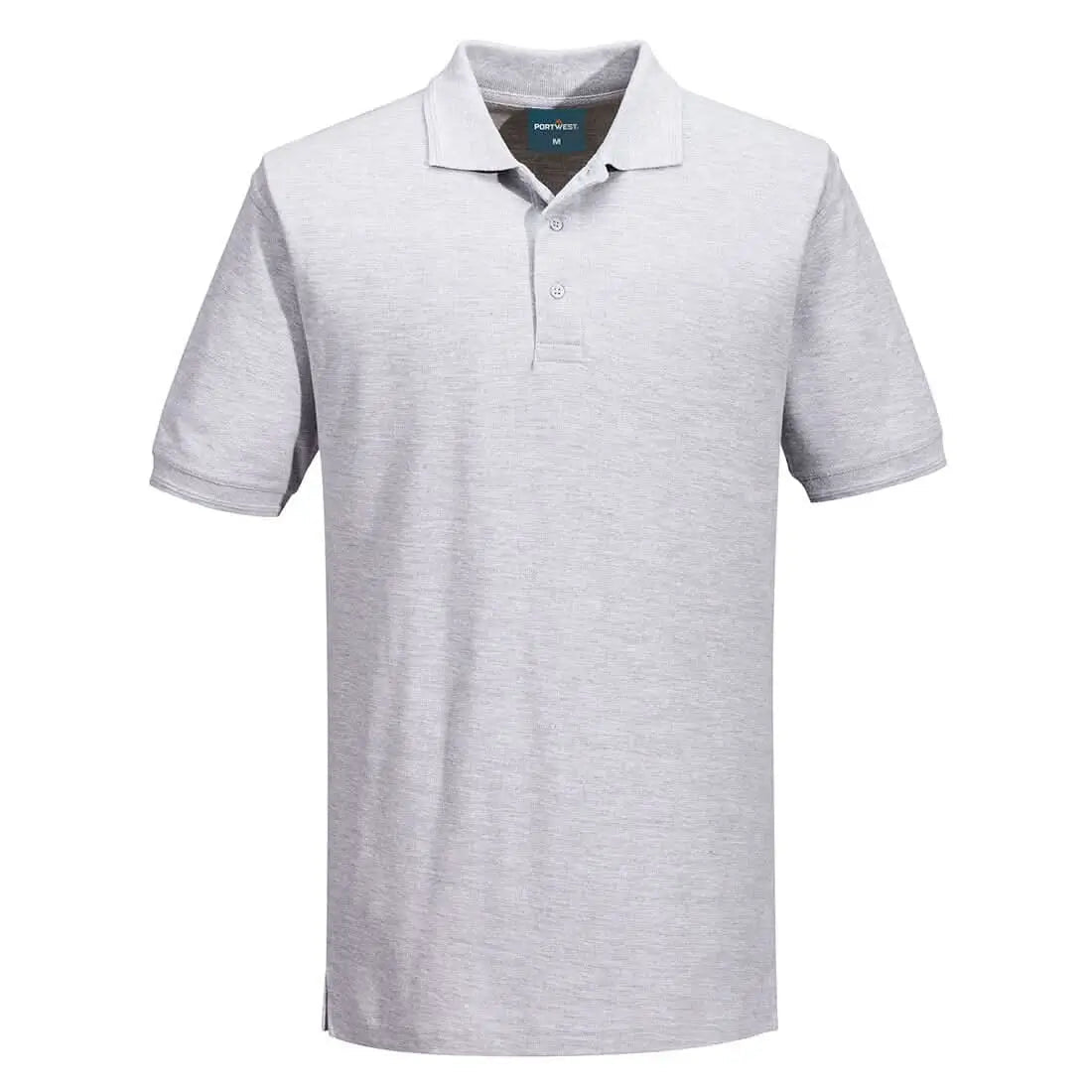 Naples Polo Shirt S/S B210 - Heather Grey - Customisable Polo Shirts