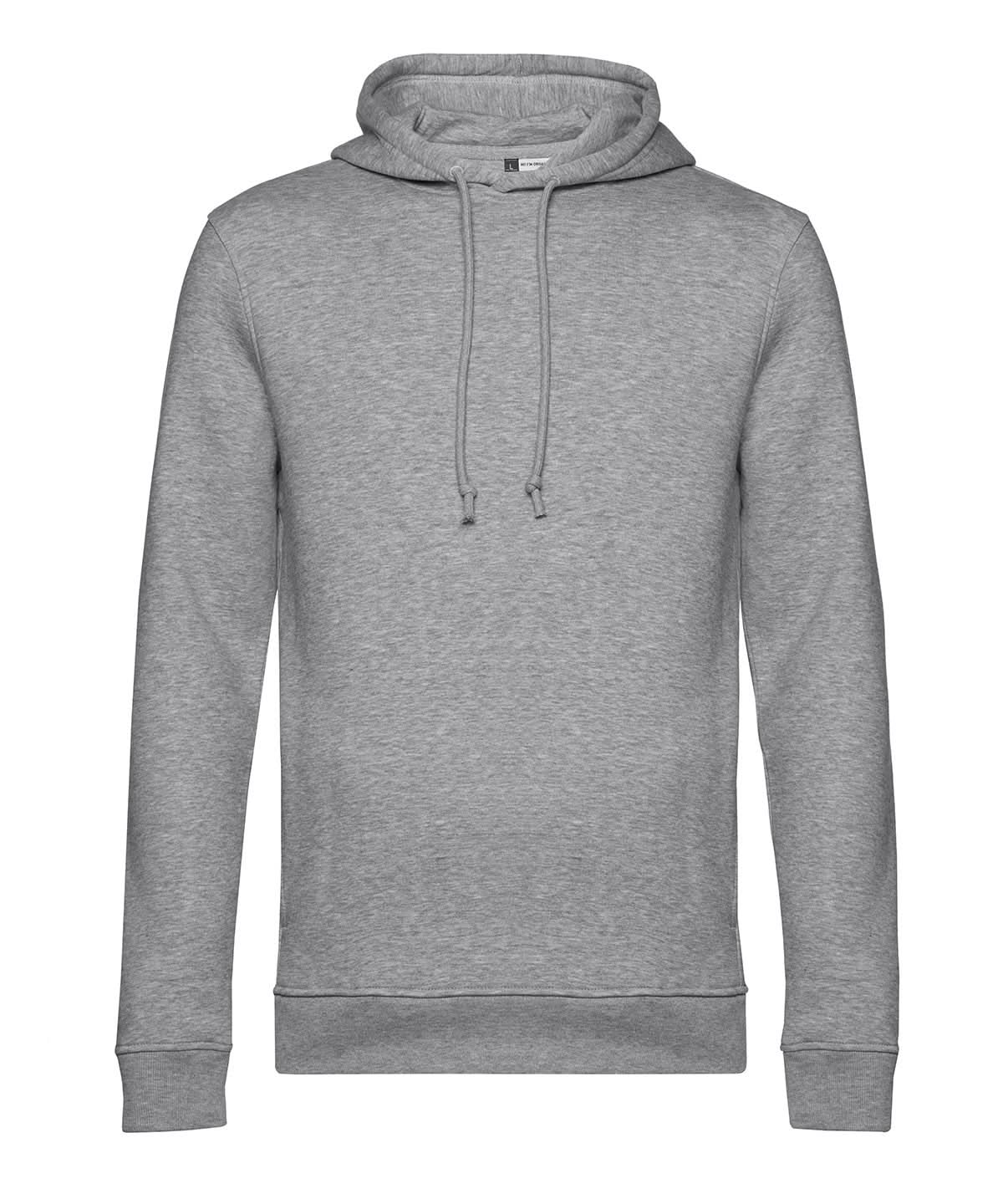 B&C Collection Inspire Hooded Heather Grey BA001 - Heather Grey - Customisable Hoodies
