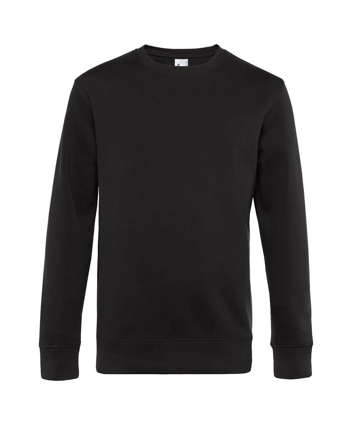 B&C Collection KING Crew Neck Black Pure BA010 - Black Pure - Customisable Sweatshirts