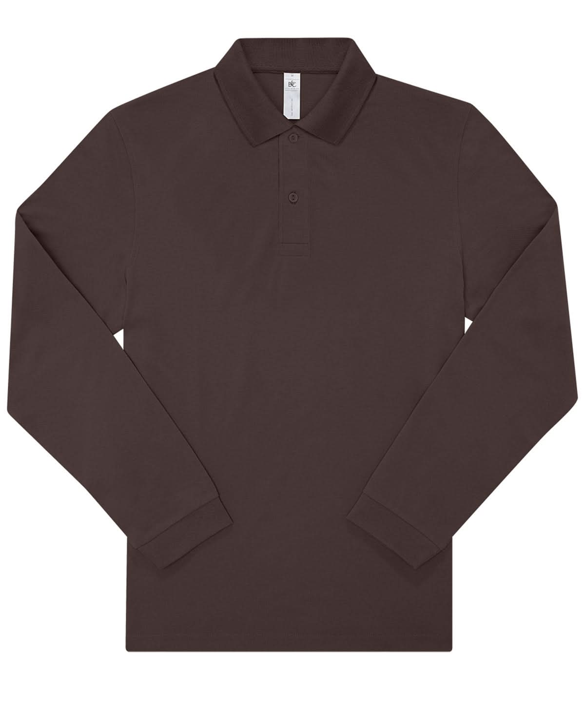 B&C Collection My Polo 180 LSL BA262 - Roasted Coffee - Customisable Polos