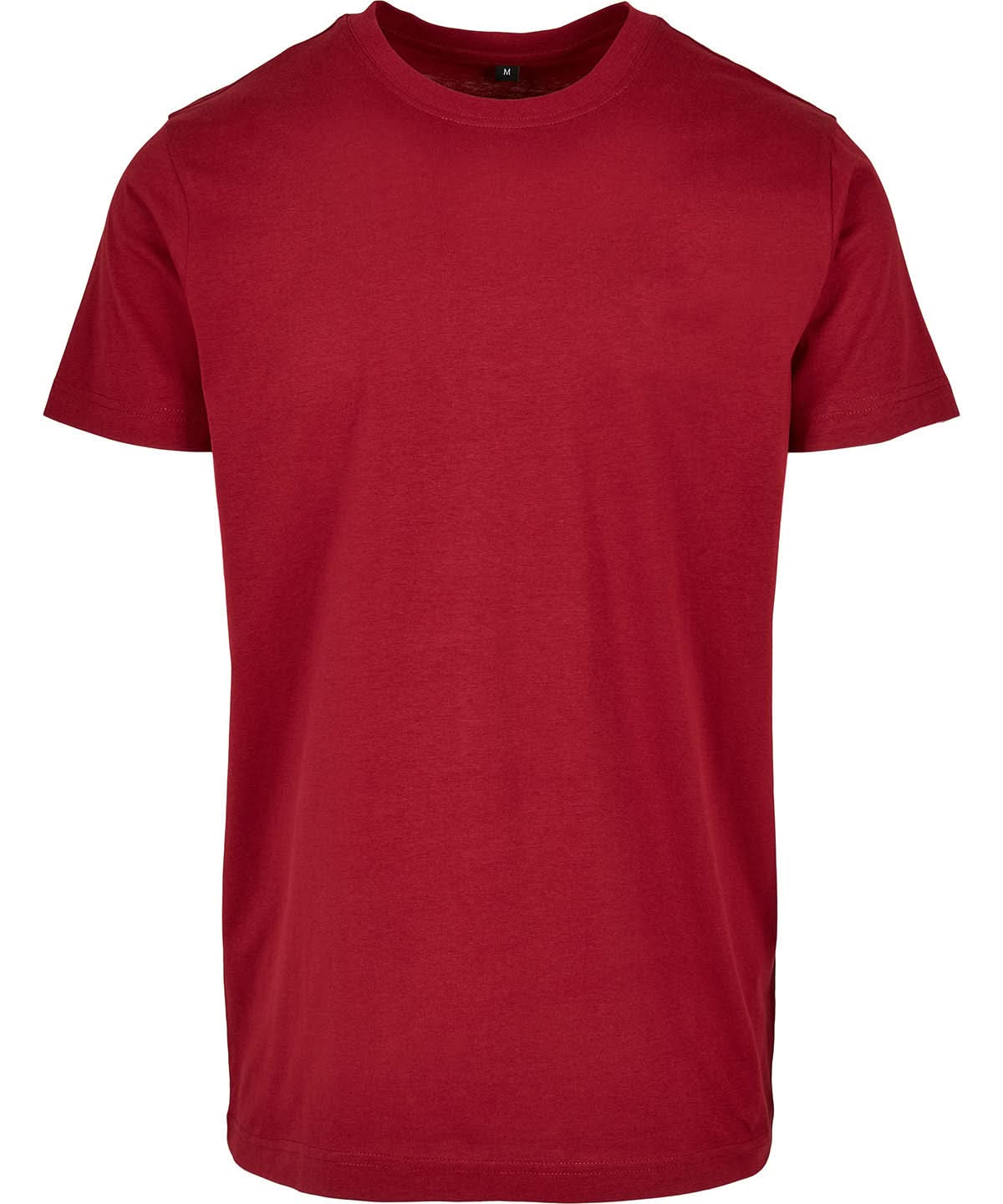 Build Your Brand Basic BYB Basic round neck tee Burgundy BB010 - Burgundy - Customisable T-Shirt