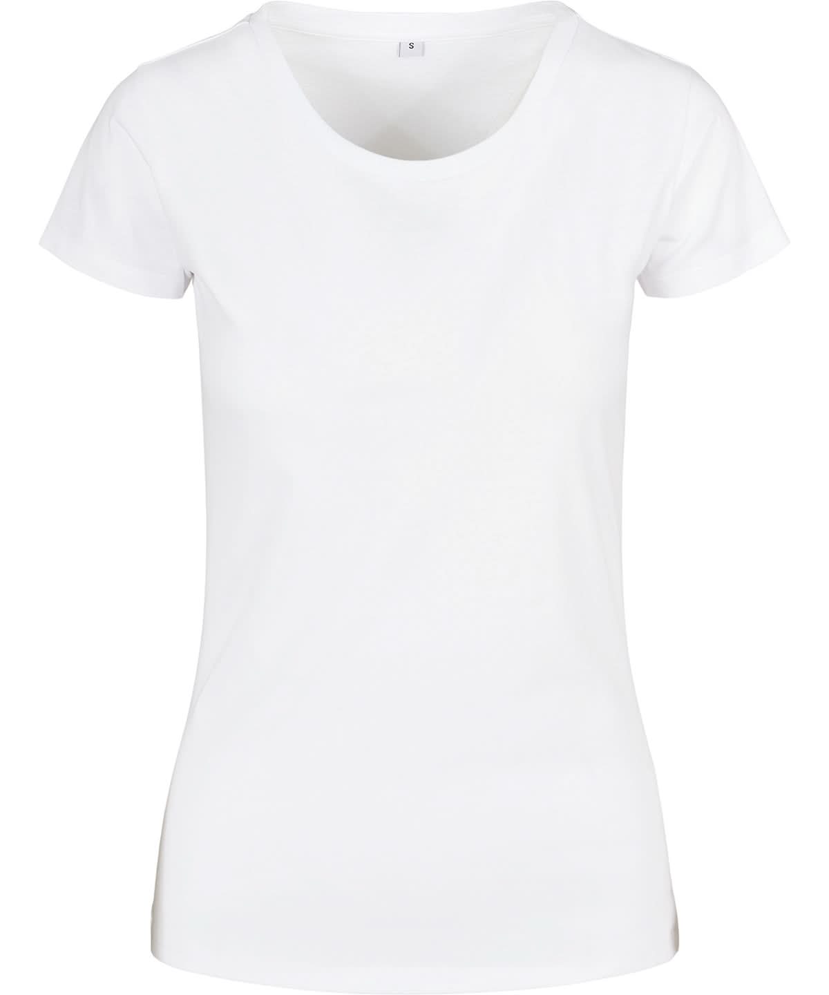 Build Your Brand Basic BYB Womens basic tee White BB012 - White - Customisable T-Shirt