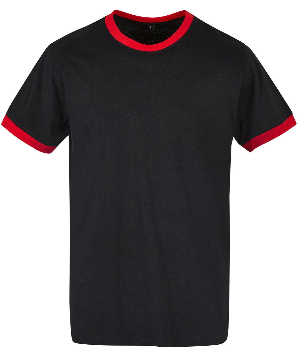 Ringer tee - BB022 - Black City Red - Customisable T-Shirts