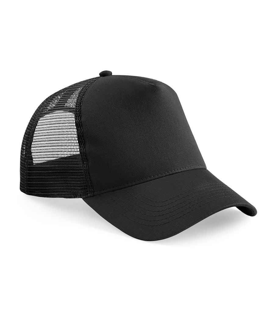 Beechfield Kids Snapback Trucker Cap - BB640B - Black Black ONE - Customisable Headwear