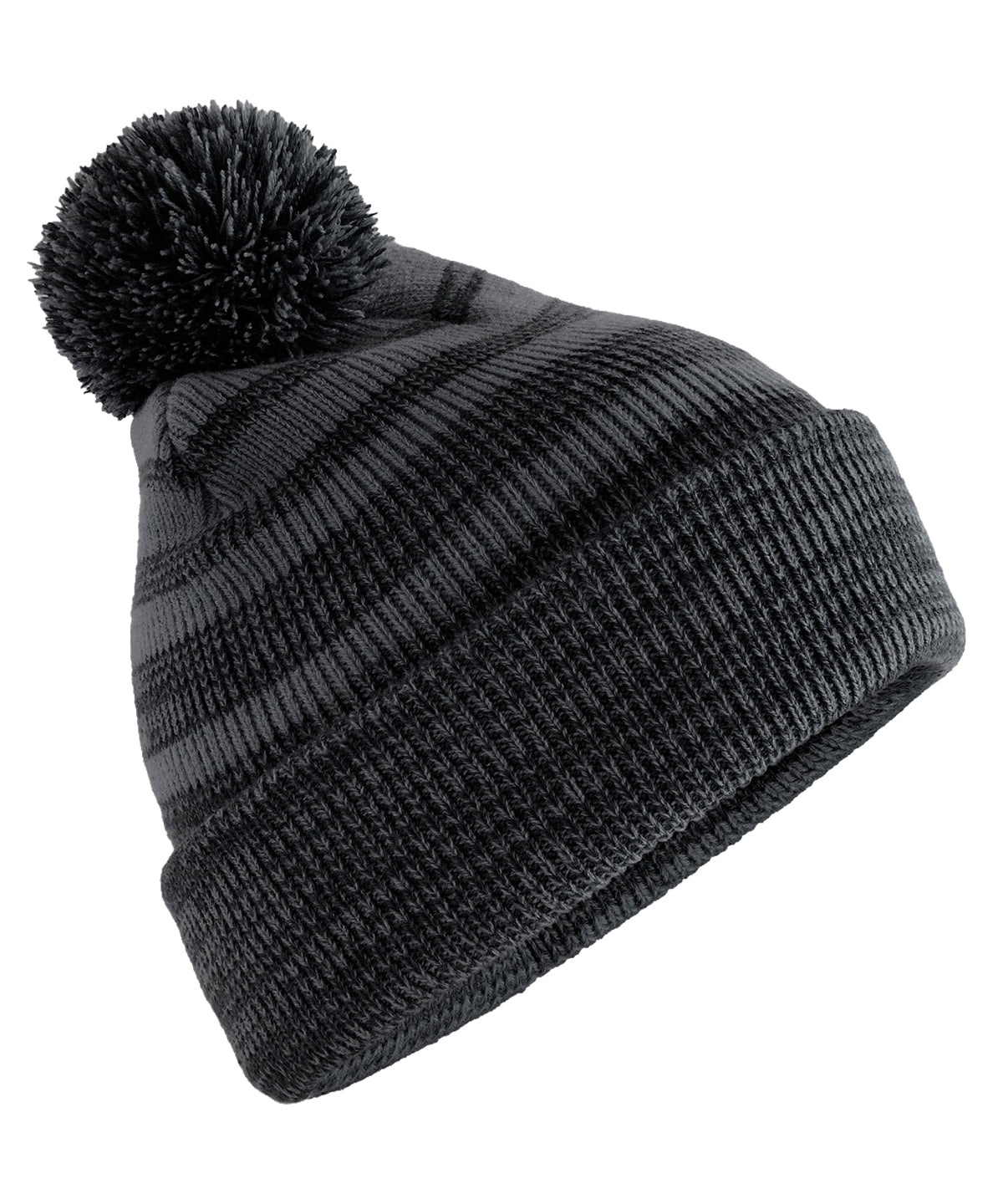 Team stripe beanie - BC476 - Graphite Grey Black One size - Customisable Beanies
