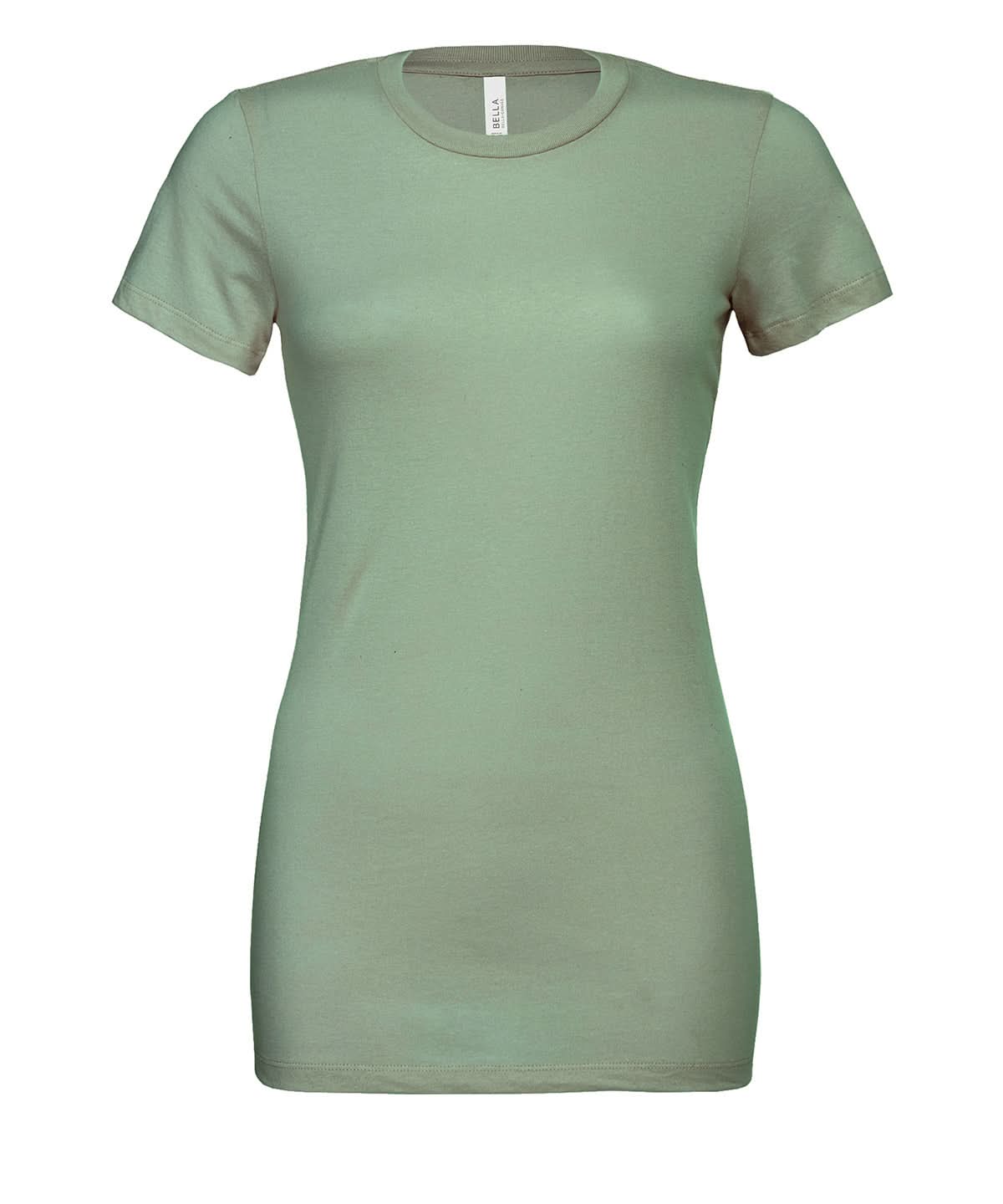 Bella Canvas Womens relaxed Jersey short sleeve tee Sage BE046 - Sage - Customisable T-Shirt