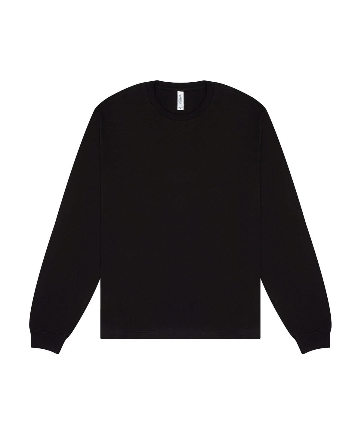 Bella Canvas Unisex heavy boxy long sleeve tee BE156 - Black - Customisable T-Shirt
